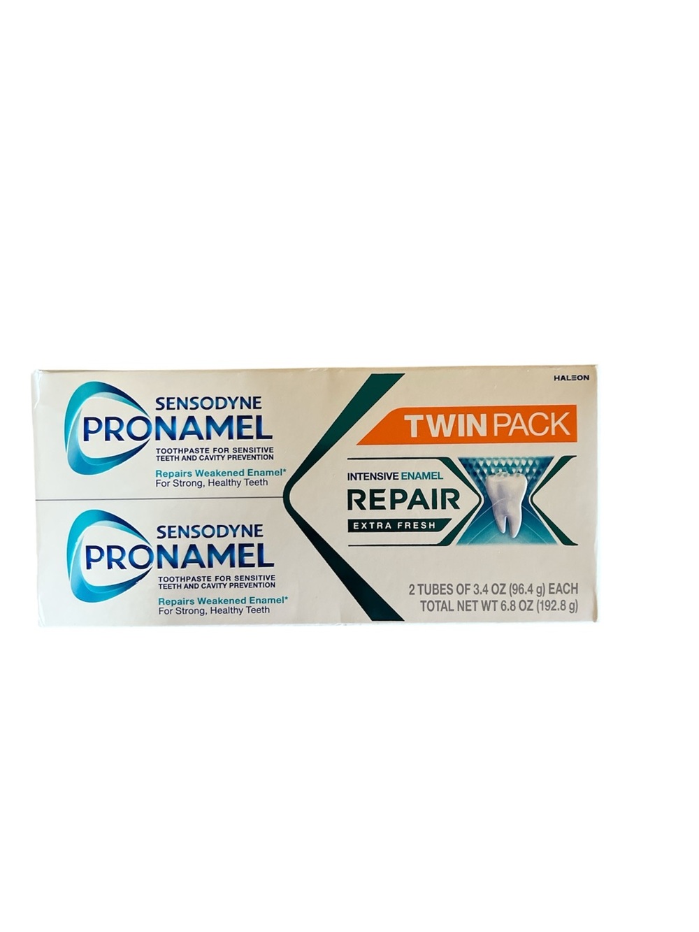 Sensodyne Pronamel Intensive Enamel Repair toothpaste twin pack in Extra Fresh